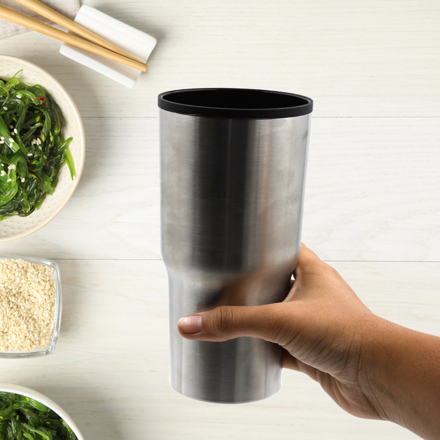 Stainless Steel Vacuum Glass Insulated Glass Coffee Cups Double Walled Travel Mug Car Coffee Mug - Happy Price - Image 2