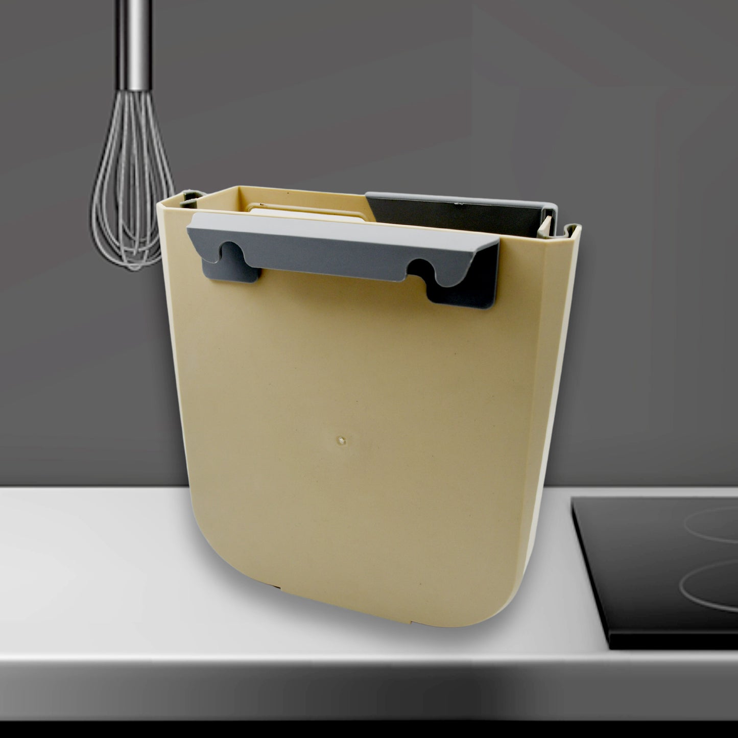 Hanging Trash Can For Kitchen Cabinet Door Small Collapsible Foldable Waste Bins Hanging Trash Holder For Bathroom Bedroom Office Car Portable - Happy Price - Image 2