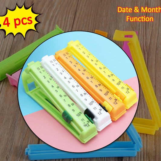 4 Pc Food Sealing Clip Used For Sealing Of Packed Food Stuffs And Items To Prevent Them From Contamination. - Happy Price - Image 1