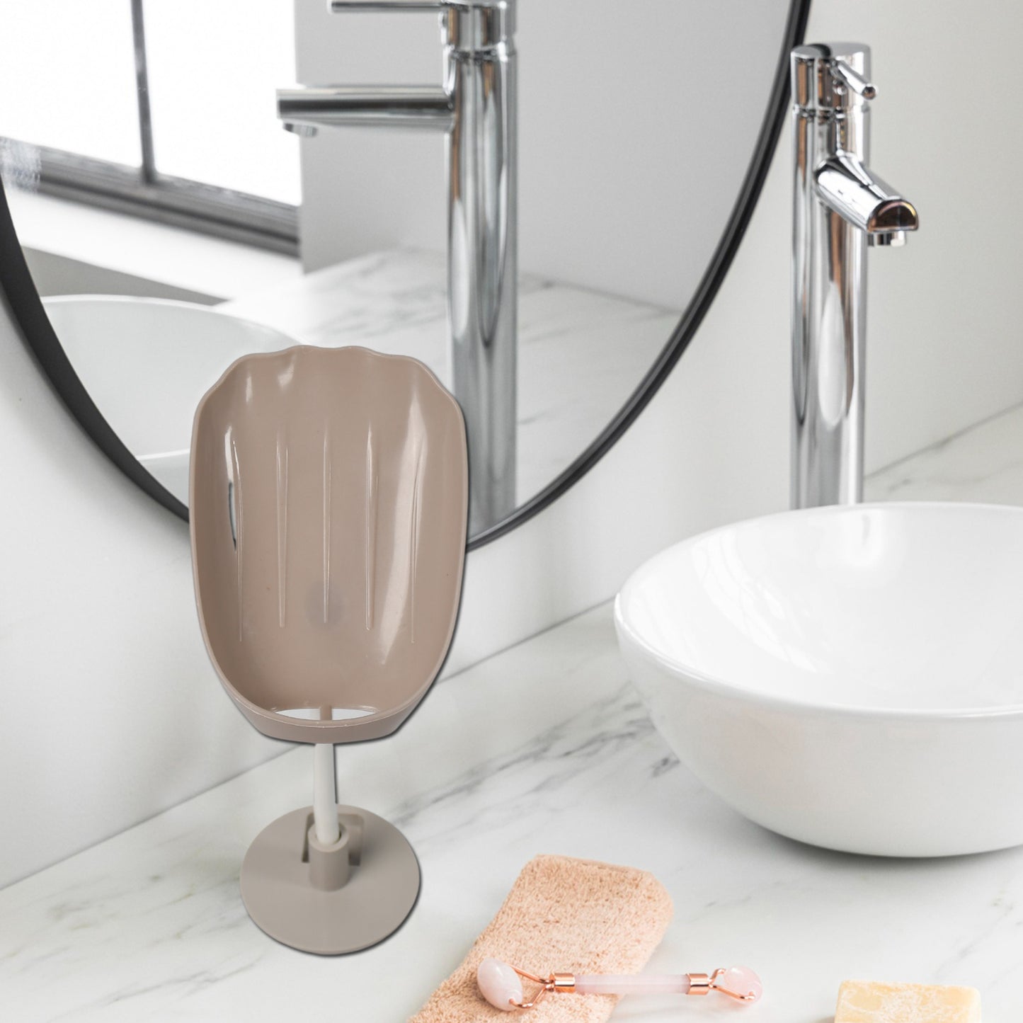 Wall Mounted Soap Dish with Self-Draining Waterfall Design - No Drilling Required - Happy Price - Image 3