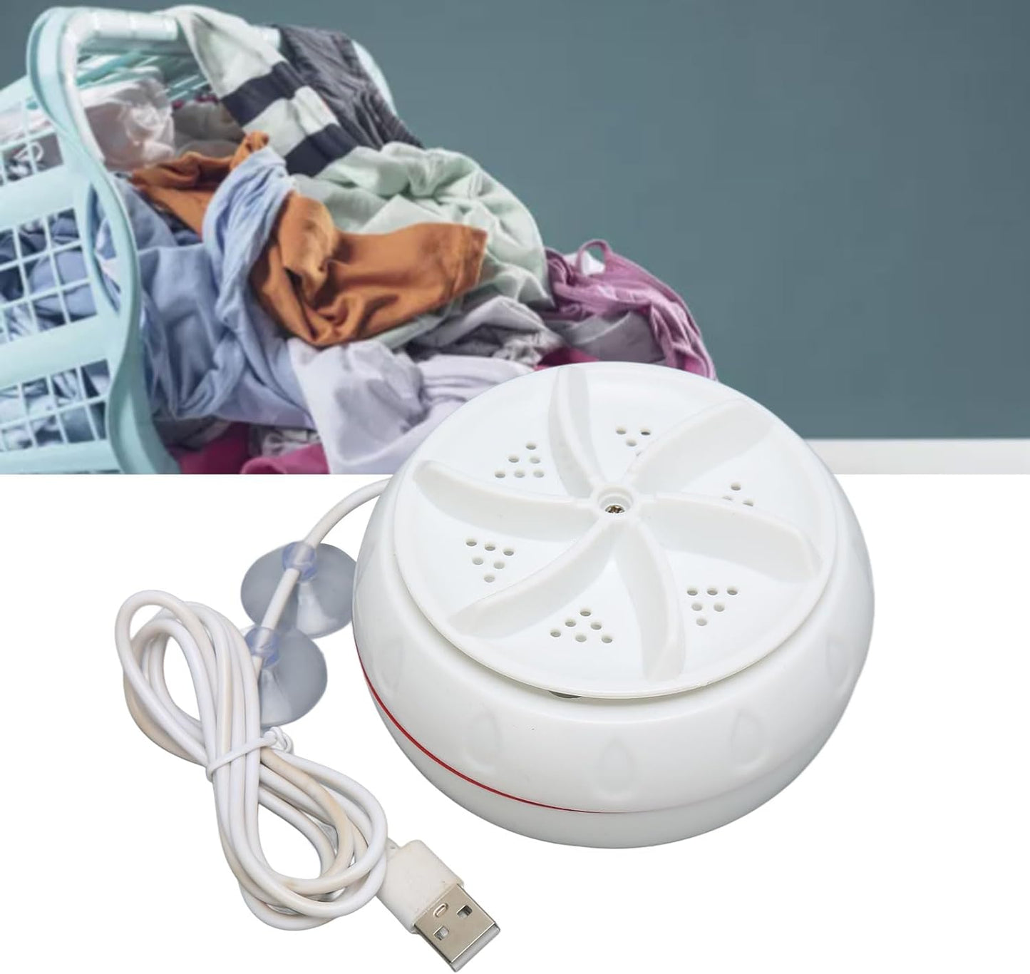 Mini Washing Machine Turbine Washing Machine Door Hinge  Lightweight Turbo Washer With Usb Cable For Home Camping College Rooms Use - Happy Price - Image 3