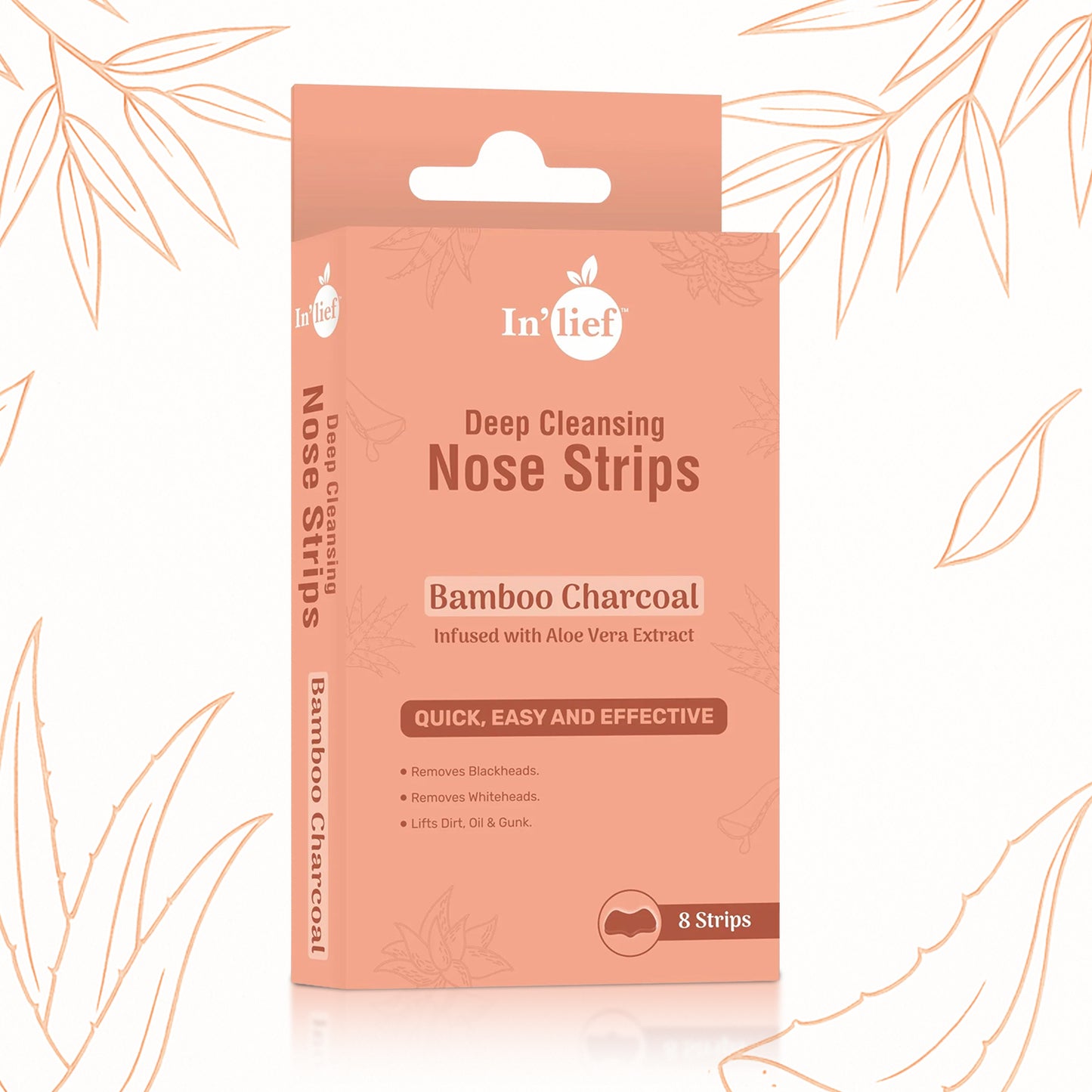 Inlief Bamboo Charcoal Nose Strips for Deep Cleansing - 8 Count - Happy Price - Image 7