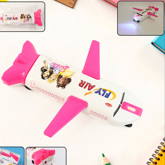 Multi-functional Airplane-shaped Compass Box With Led Light And Built-in Sharpener - Happy Price - Image 1