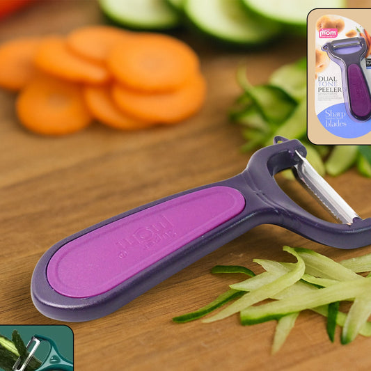 Dual Tone Ergonomic Peeler with Sharp Stainless Steel Blade (1 Pc) - Happy Price - Image 1