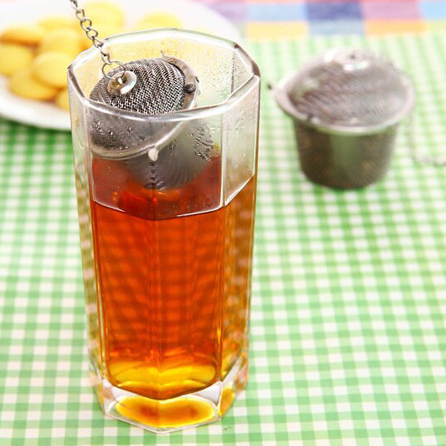 Stainless Steel Spice Tea Filter Herbs Locking Infuser Mesh Ball - Happy Price - Image 2