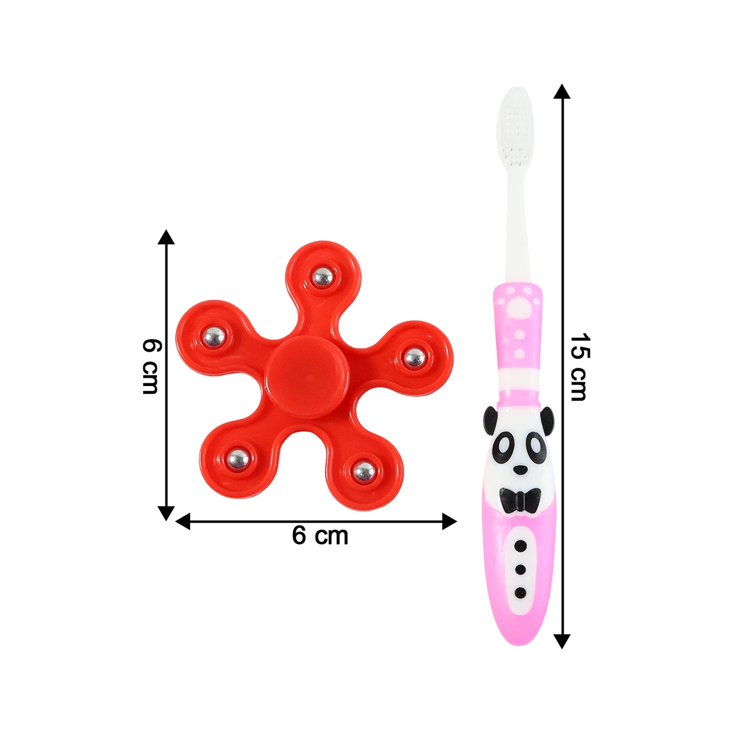 Kids Toothbrush & Fidget Spinner Fun Set - Panda Design - Happy Price - Image 5