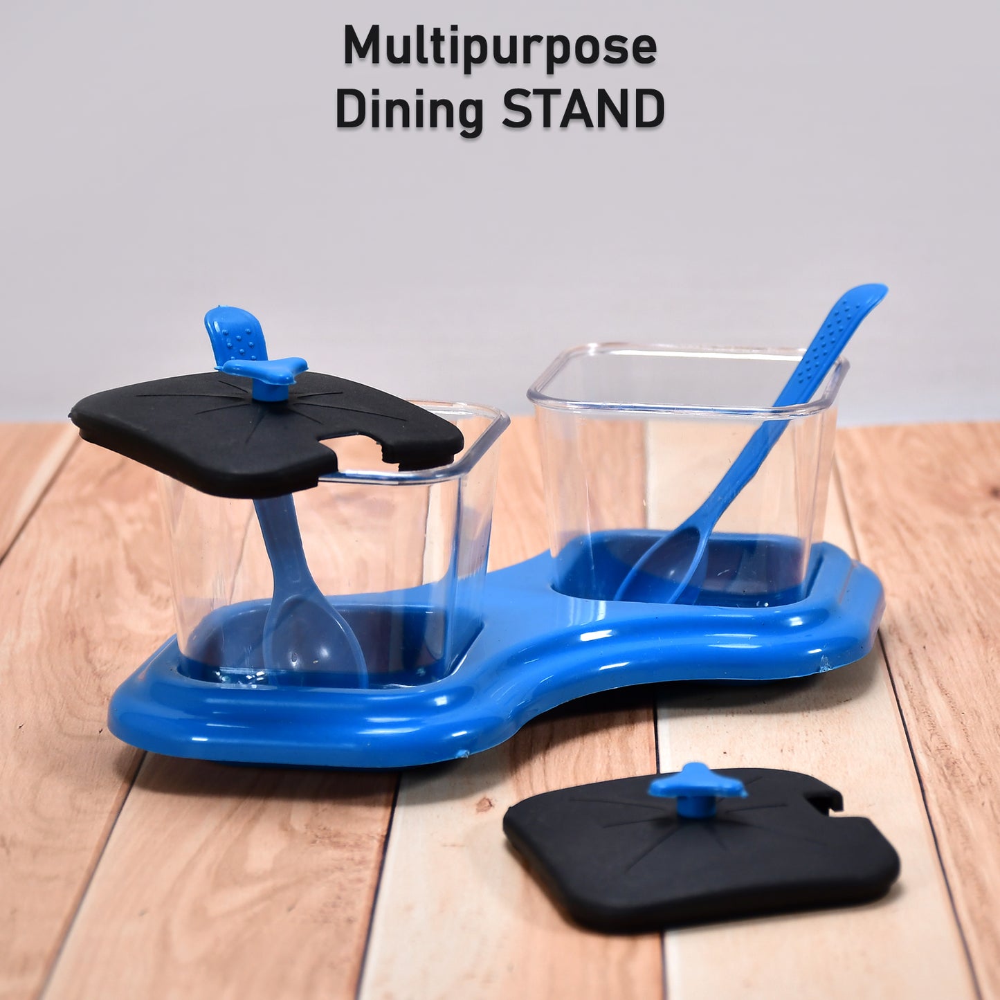 Dining Table Stand 2 Pcs Pickle Jar Spice Tray Spoons Virgin Plastic Kitchen Storage Container Serving Salt Pepper Sauces Chutney Masala Mukhwas Aachar - Happy Price - Image 6