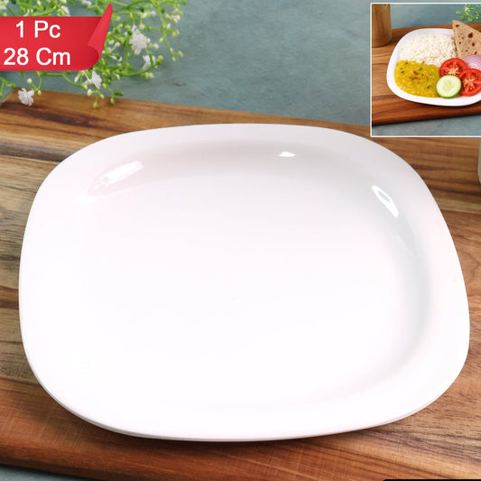 28 cm Square Dinner Plate - Durable Food-Grade Plastic for Meals & Snacks (1 Pc) - Happy Price - Image 1