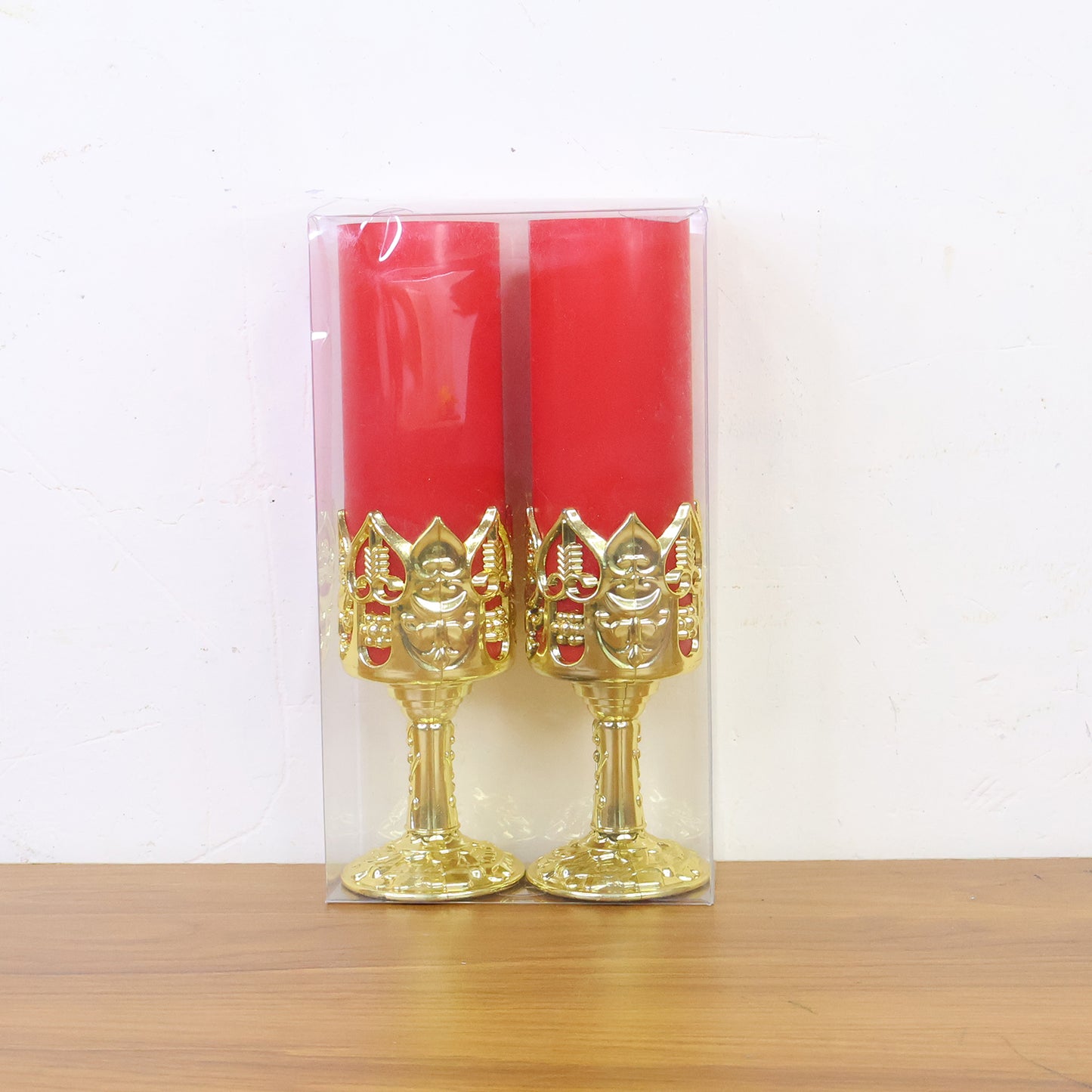 Set of 2 Decorative LED Candle Lamps with Golden Stand - Happy Price - Image 7