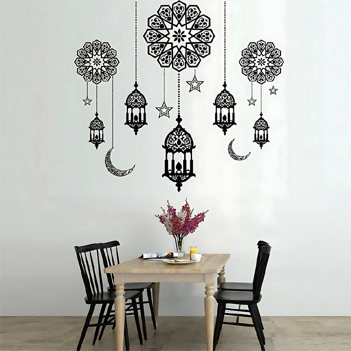 Islamic Lantern & Moon Wall Sticker - 90x30 cm Decorative Decal (1 Pc) - Happy Price - Image 4
