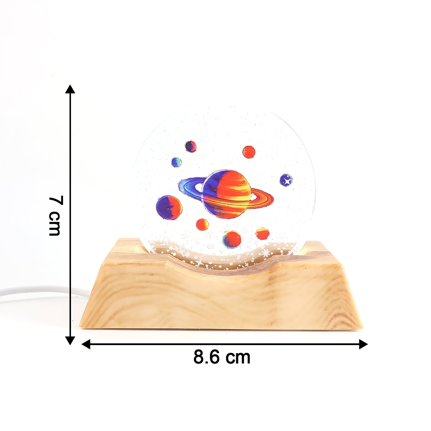 3D Planet Illusion LED Lamp - Artistic Night Light for Kids & Bedrooms (1 Pc) - Happy Price - Image 4