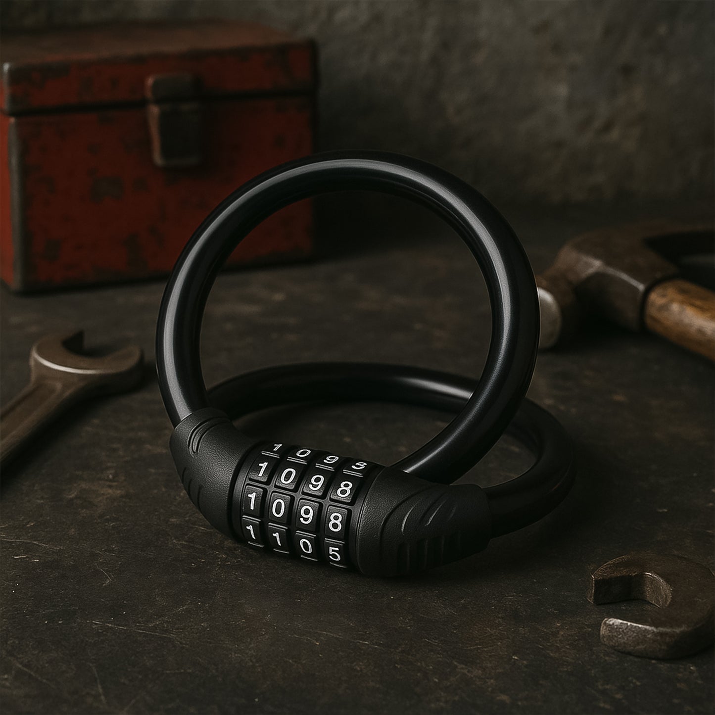 Bike Lock Cable Resettable Cable Lock - Self Coiling 4 Digit Combination Bike Lock - Happy Price - Image 4