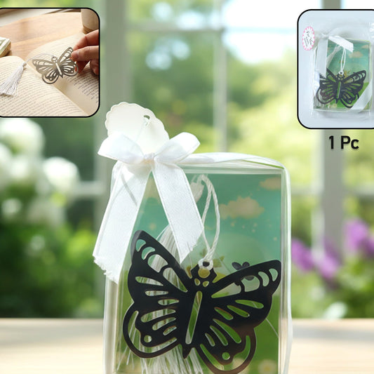 Metal Butterfly Bookmark with Tassel - 1 Pc - Happy Price - Image 1