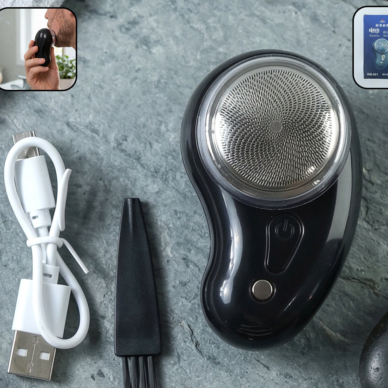 Portable Electric Rechargeable Mini Shaver Compact Beard Trimmer (1 Set)
