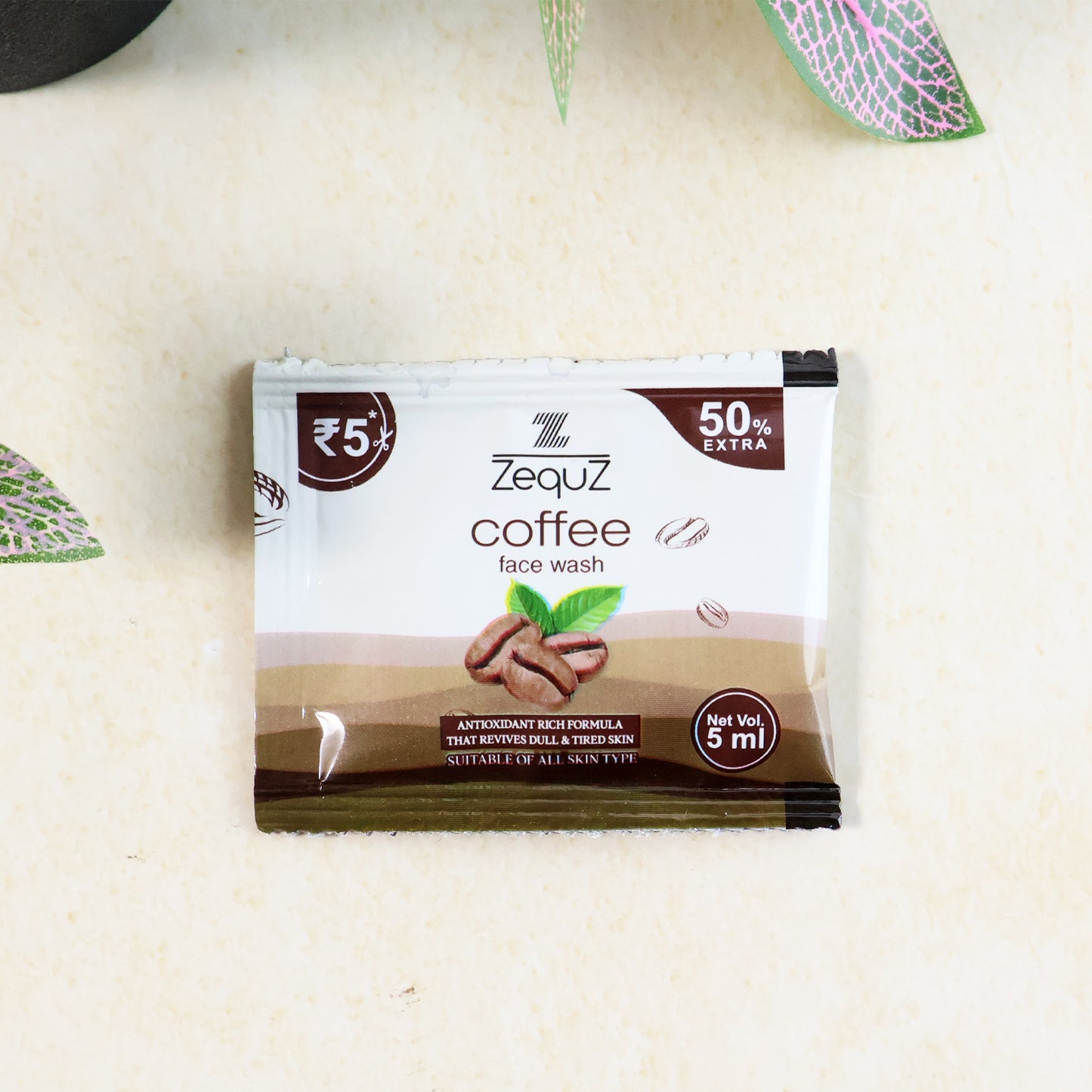 Zequz Coffee Face Wash Sachet - 5 ml, 1 Pc | Revitalizing Daily Cleanser - Happy Price - Image 4