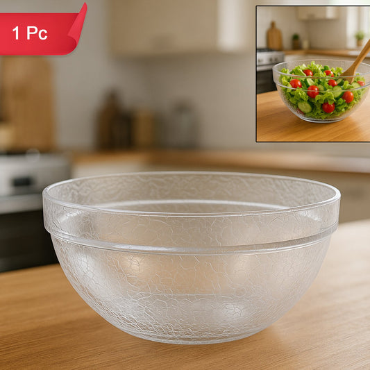Transparent Textured Plastic Mixing Bowl for Idli Batter & Snacks (1 Pc) - Happy Price - Image 1