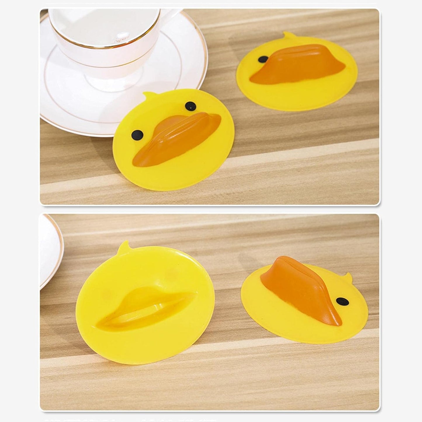 Cute Duck Silicone Hot Pot Holder Clip - Heat Resistant Kitchen Tongs (2 Pc) - Happy Price - Image 5