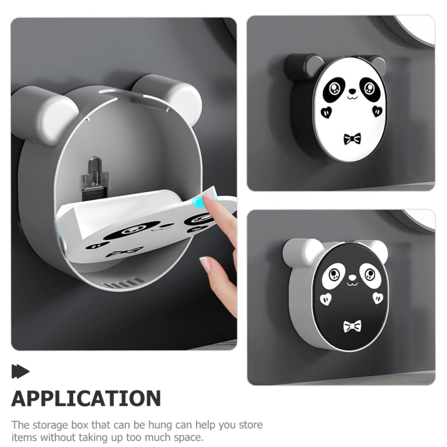 Cute Panda Wall Mounted Soap Holder with Flip-Top Lid & Drainage (1 Pc) - Happy Price - Image 6