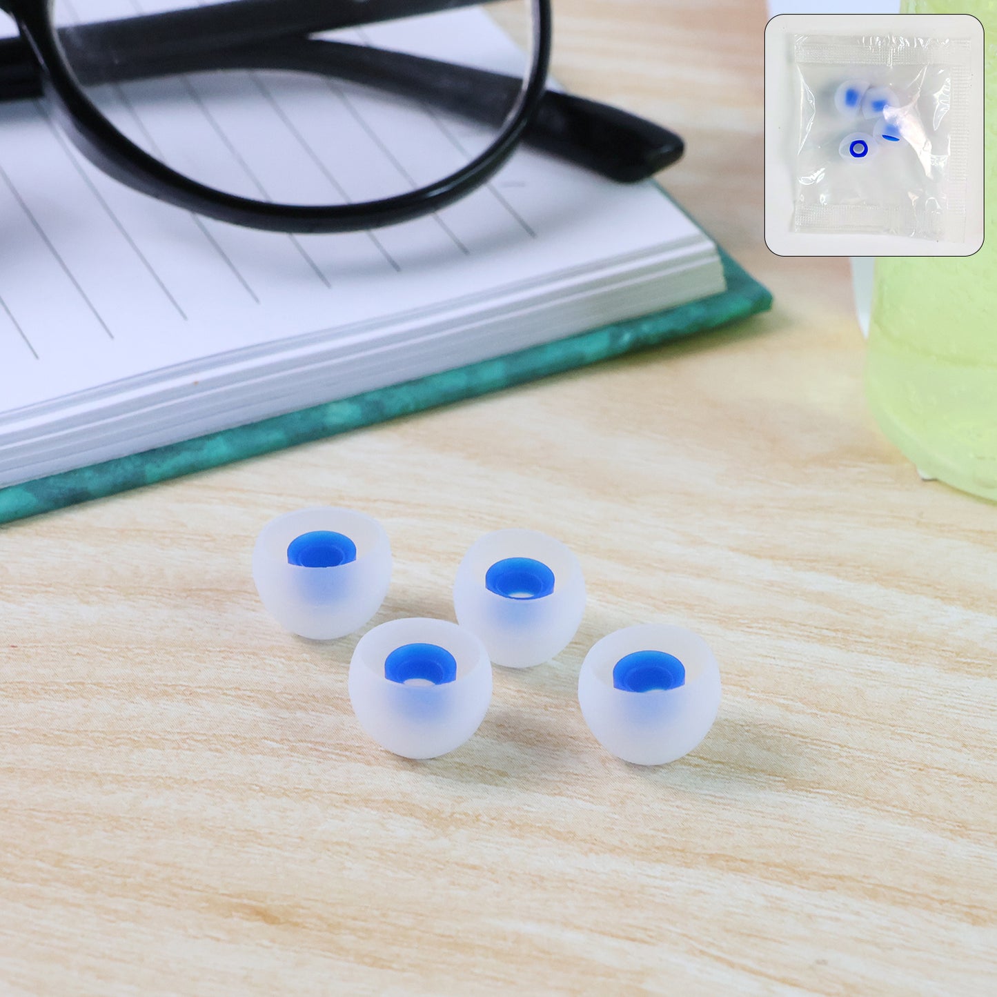 4 Pc Silicone Earbud Tips Set - Soft Replacement Eartips for TWS Earbuds & In-Ear Monitors - Happy Price - Image 3