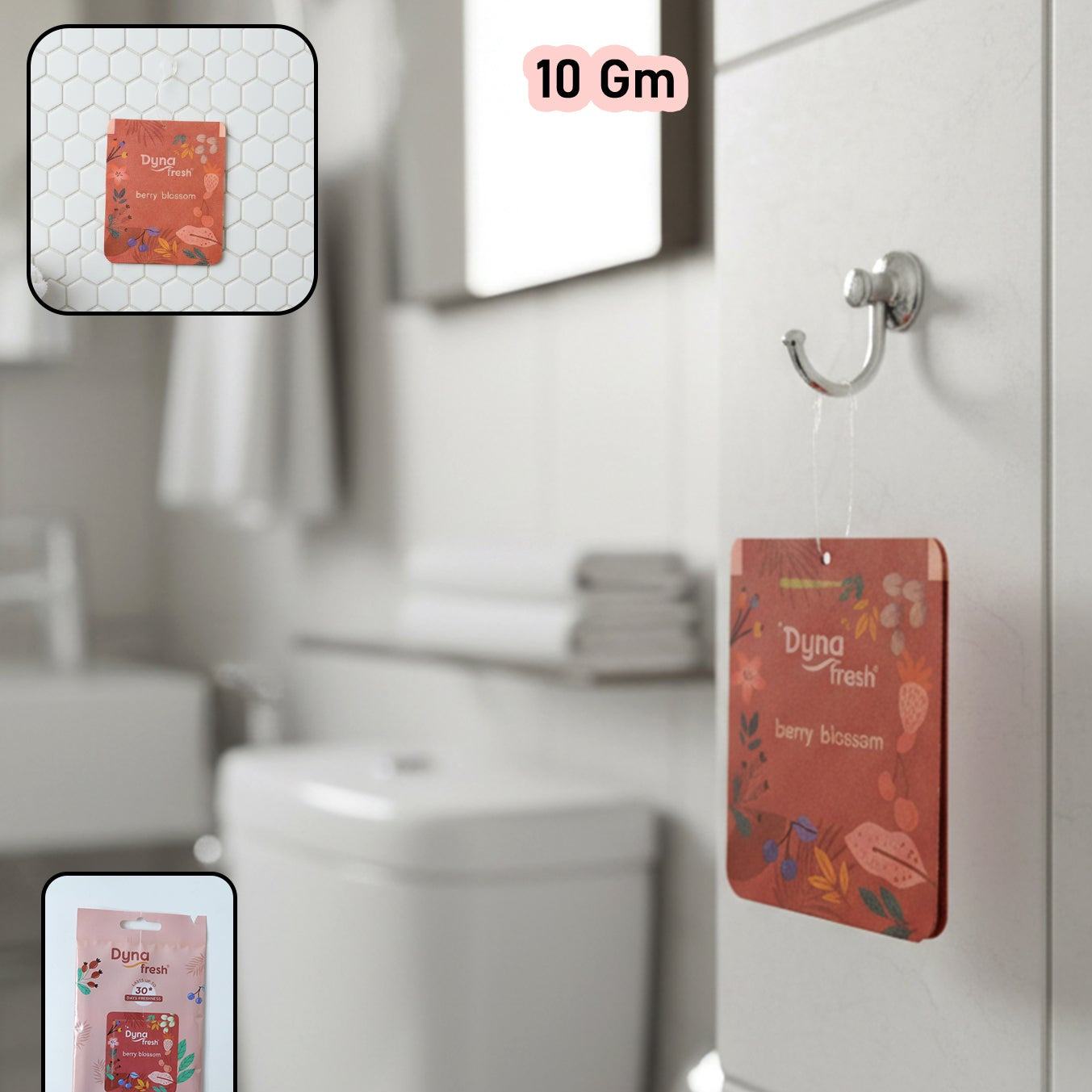 Hanging Bathroom Berry Blossom Air Freshener Gel (1 Pc 10 Gm)