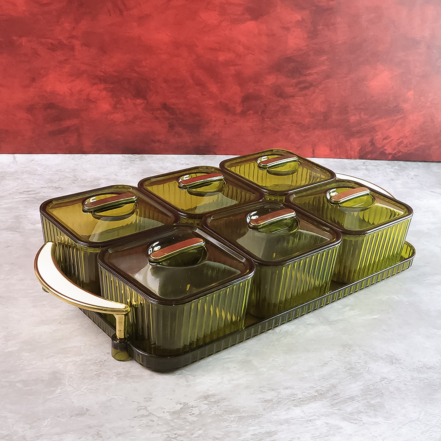 Liger Multipurpose Transparent Spice Jar Set With Tray And Lids 400ml Approx (6 Pc) - Happy Price - Image 7