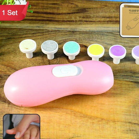 Gentle Electric Baby Nail Trimmer & Manicure Set - 6 Grinding Heads for Infant Care - Happy Price - Image 1