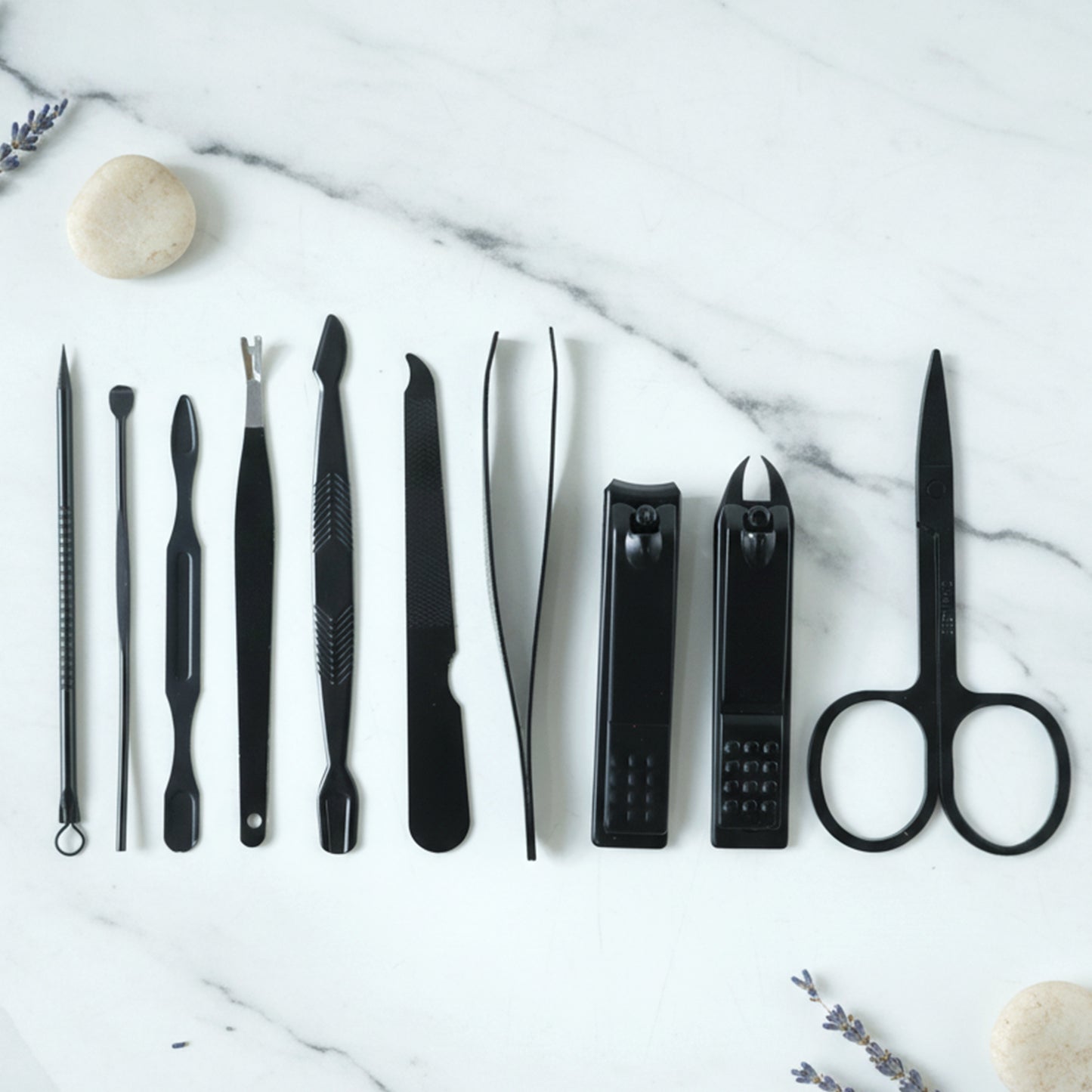 10-Piece Professional Manicure & Pedicure Grooming Kit with Storage Case - Happy Price - Image 3