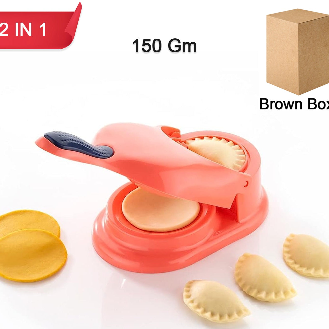 Dumpling Skin Press Mould For Gujiya Ghughra Momos Making 2 In 1 Dumpling Maker Mould Machine Kitchen Dumpling - Happy Price - Image 1