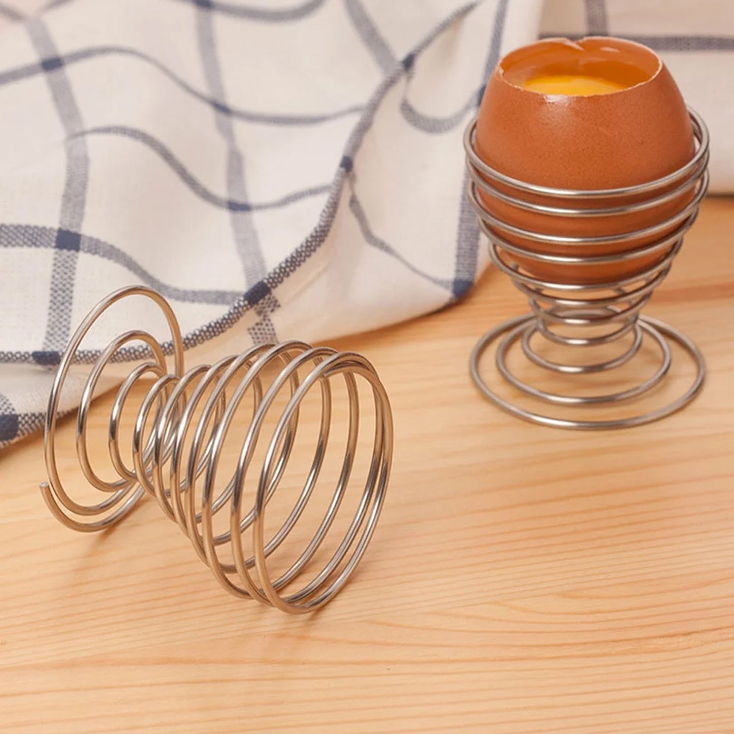 Stainless Steel Spiral Egg Holder Stand - 1 Piece for Breakfast - Happy Price - Image 6
