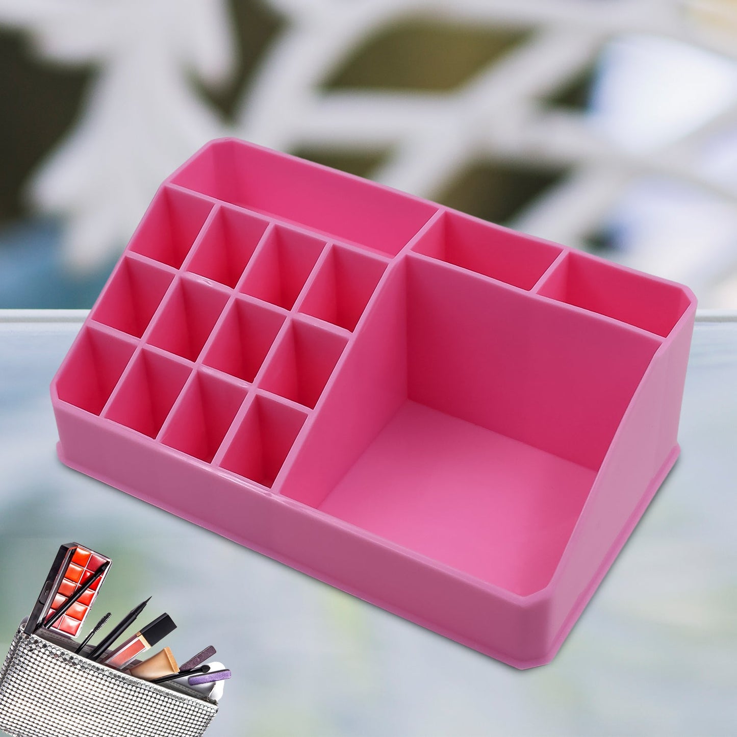 Makeup Organiser Cosmetic Makeup Lipstick Storage Box With Drawer Plastic Case Holder Skin Care Products (1 Pc) - Happy Price - Image 5