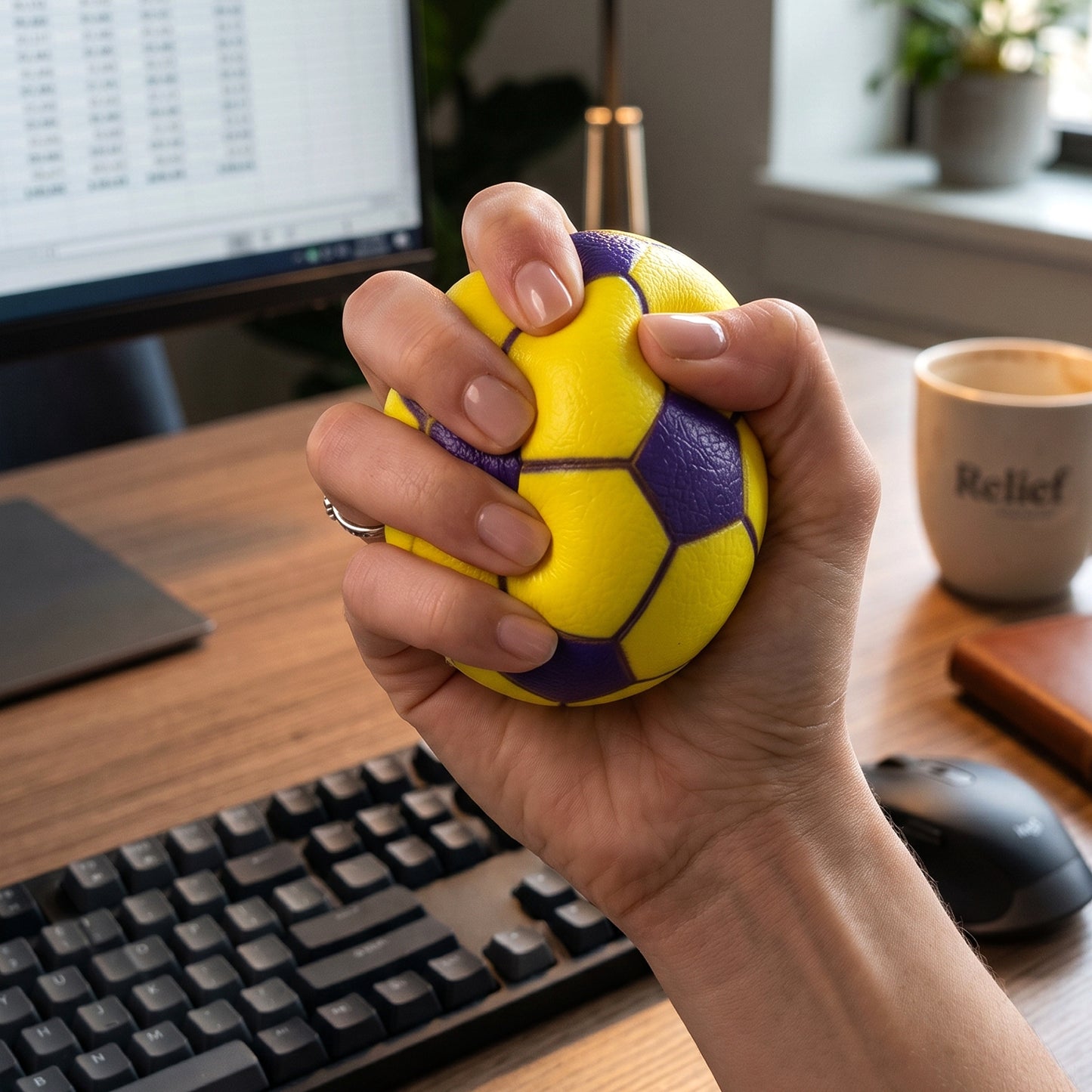 Mini Rubber Football Design Stress Ball (1 Pc)