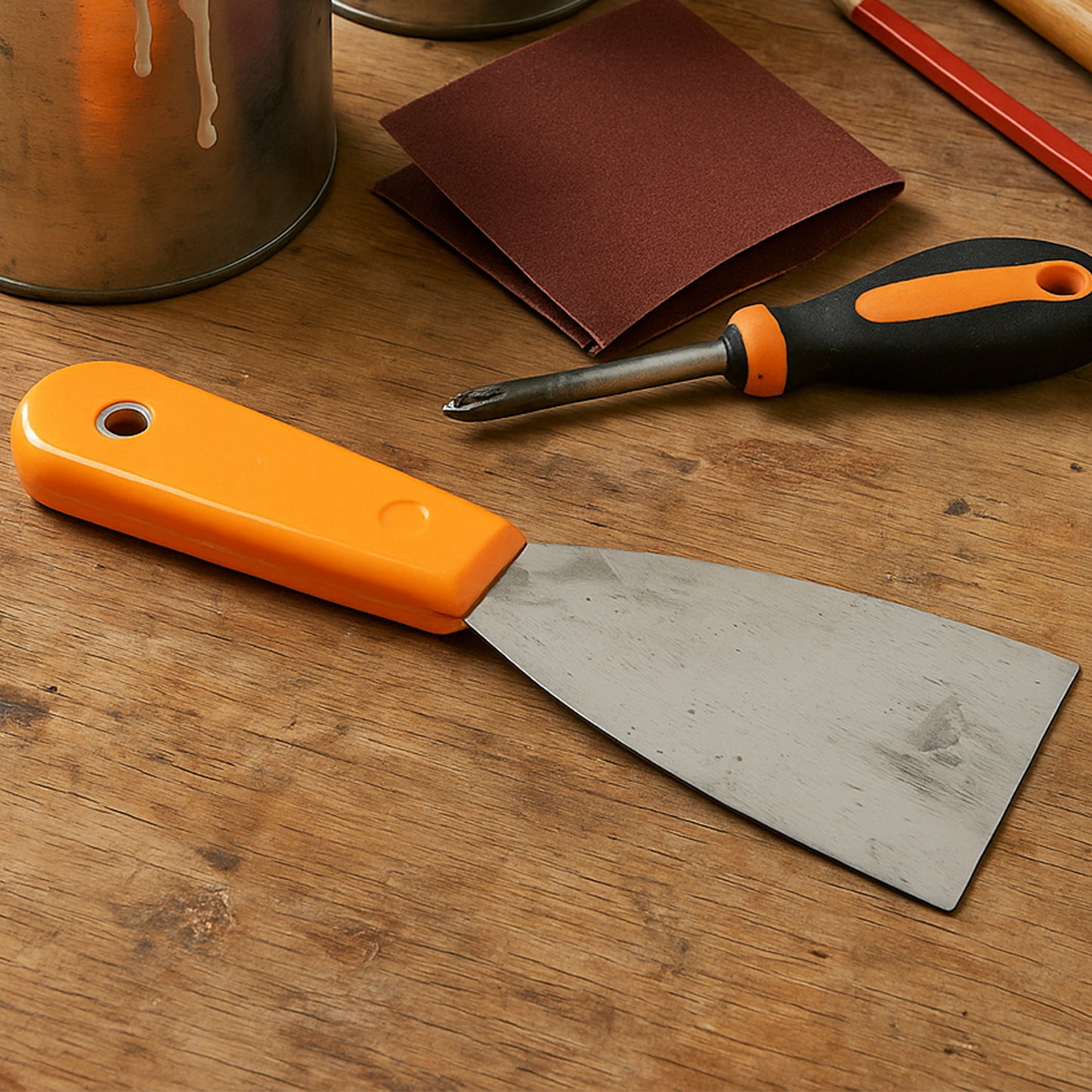 Flexible Steel Putty Knife with Comfort Grip Handle (1 Pc) - Happy Price - Image 4