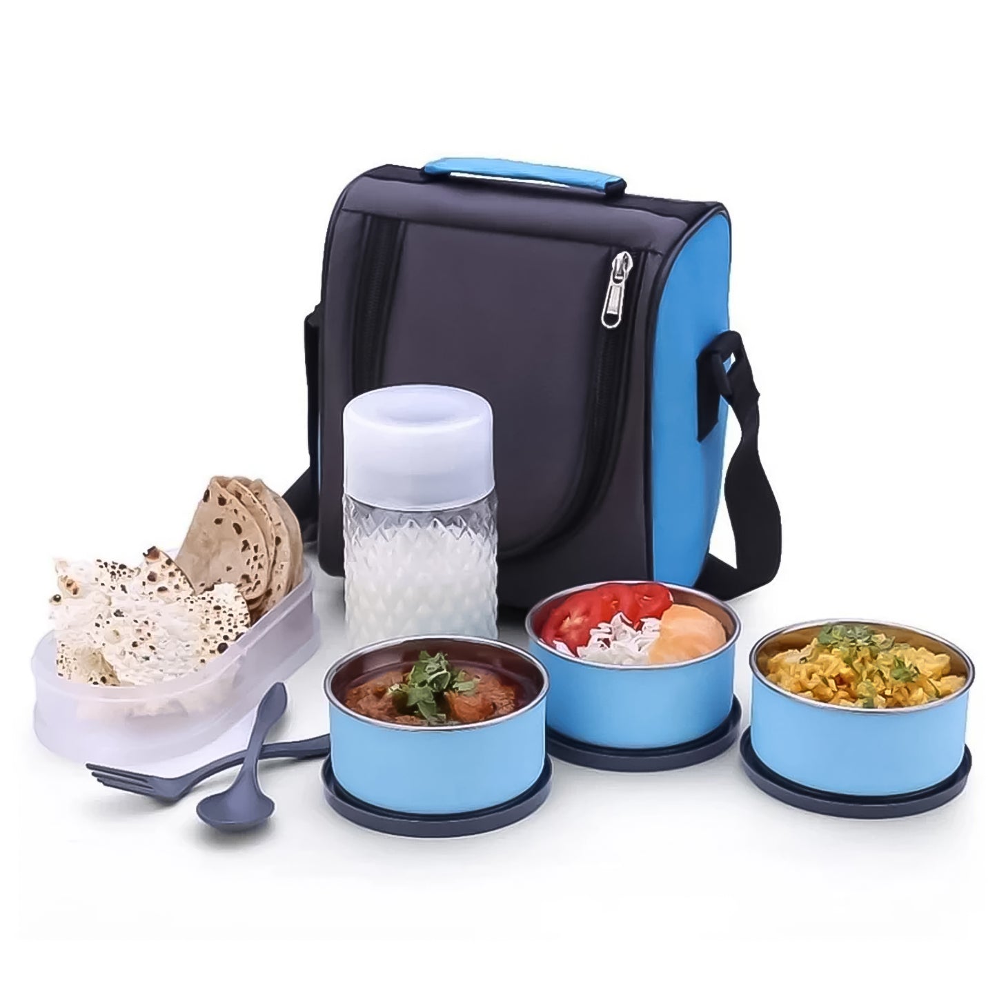 All In One Lunch Box With Fabric Bag For Office  School Use - Happy Price - Image 5