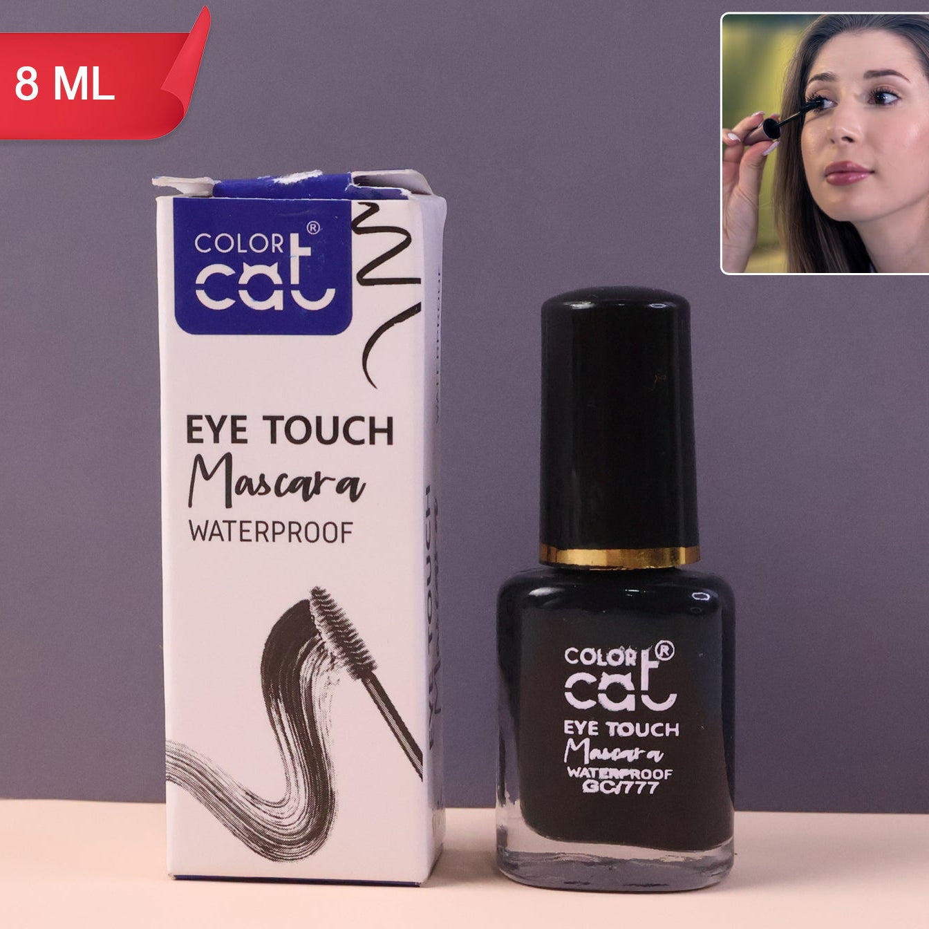 Waterproof Cat Eye Mascara - 8ml, 1 Pc | Volumizing & Lengthening - Happy Price - Image 1