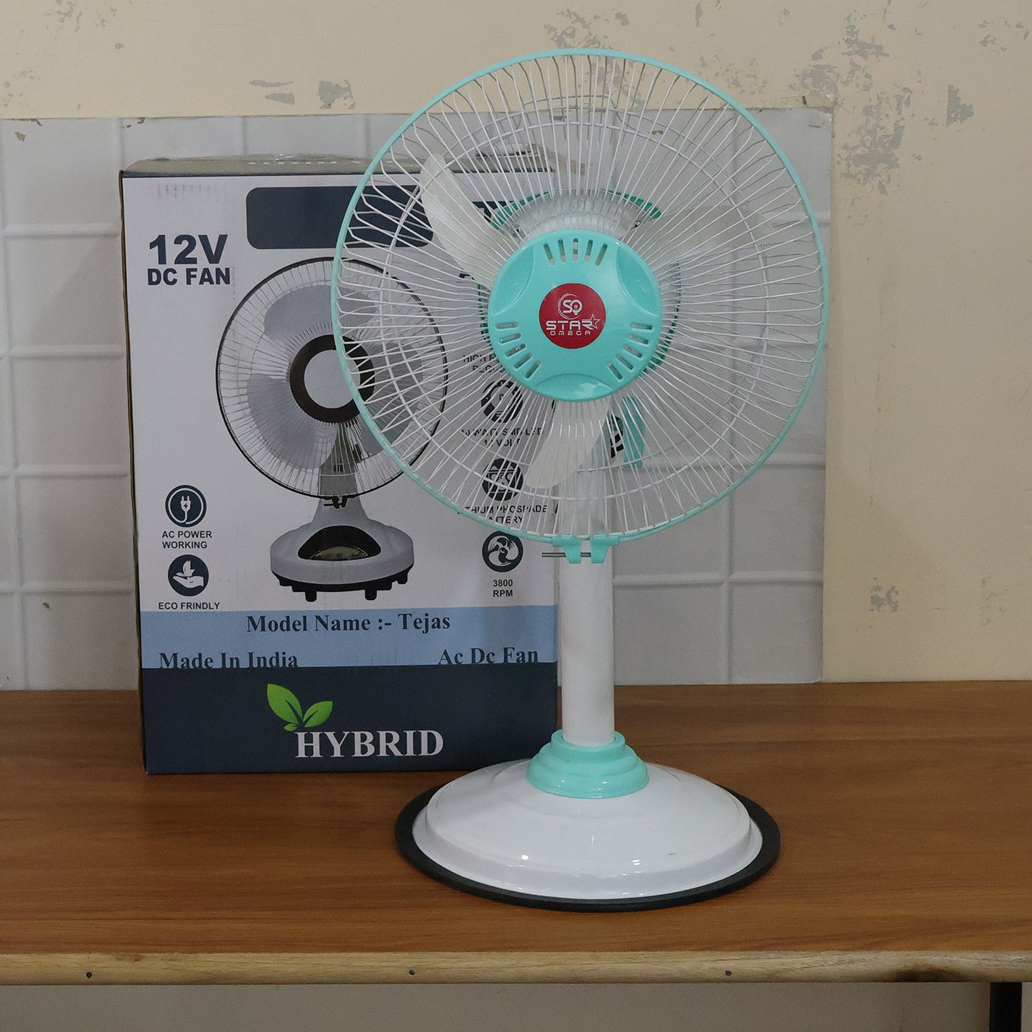 12V DC Hybrid Pedestal Fan with IEC C13 Cable - Adjustable Stand Fan for Home & Office - Happy Price - Image 7
