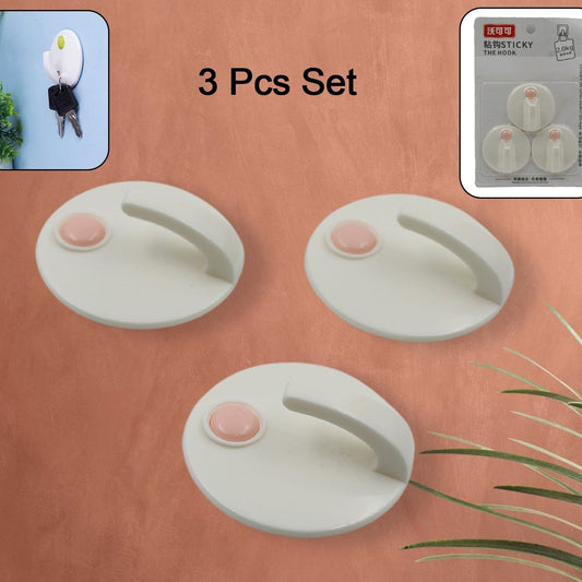 Multipurpose Strong Hook Self-adhesive Hooks For Wall Heavy Duty Hook Sticky Hook Household For Home Decorative Hooks Bathroom  All Type Wall Use Hook Suitable For Bathroom Kitchen Office - Happy Price - Image 1