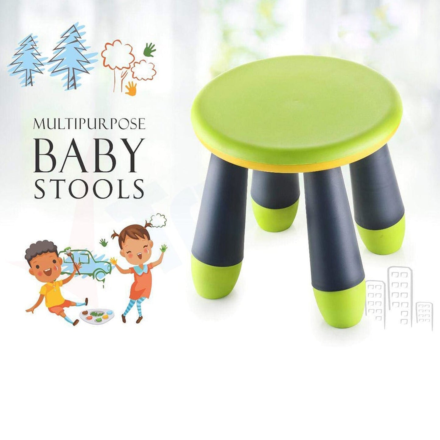Foldable Baby Stool Used In All Kinds Of Places Specially Made For Kids And Childrens Etc. - Happy Price - Image 2