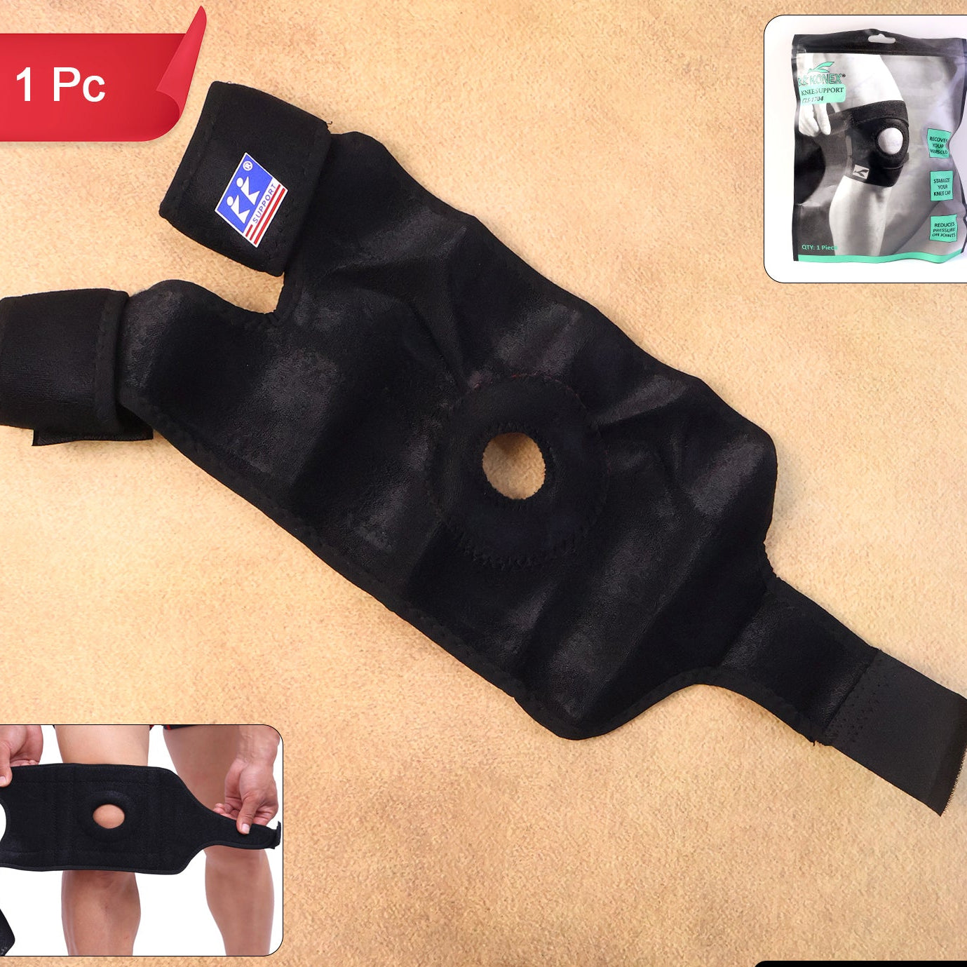 Adjustable Knee Brace with Open Patella for Pain Relief and Support (1 Pc) - Happy Price - Image 1