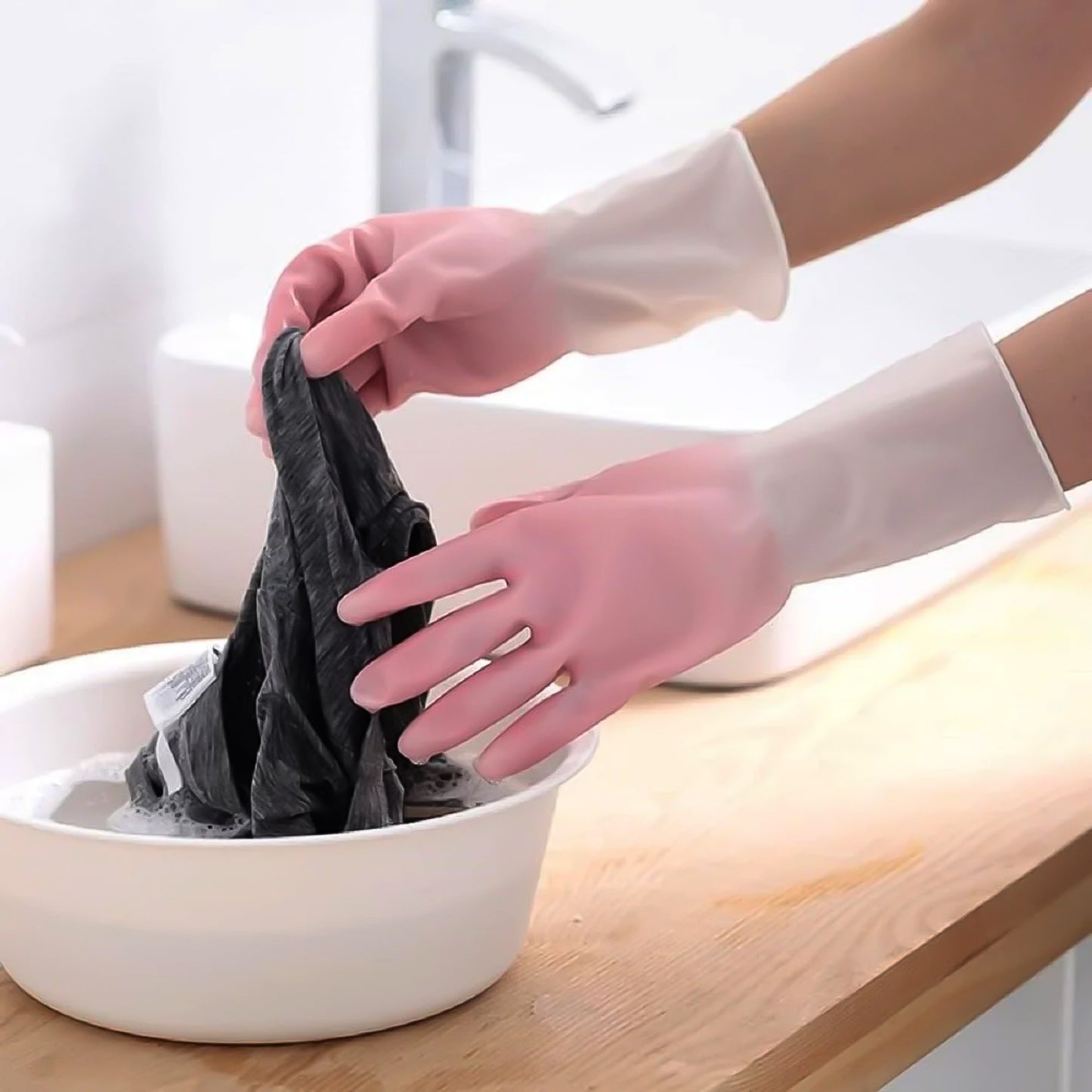 Small Size Waterproof Cleaning Gloves - 1 Pair for Kitchen & Home - Happy Price - Image 3