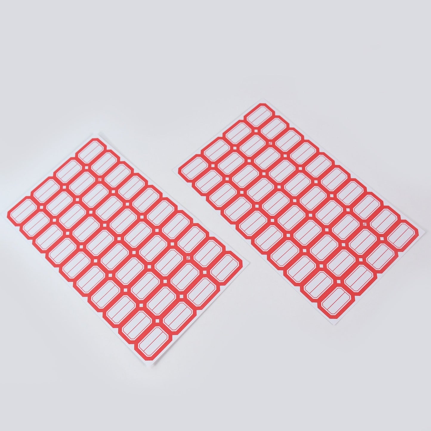 Writable Blank Label Sticker Sheets - Red Border, Self-Adhesive Organizers (1 Sheet) - Happy Price - Image 2