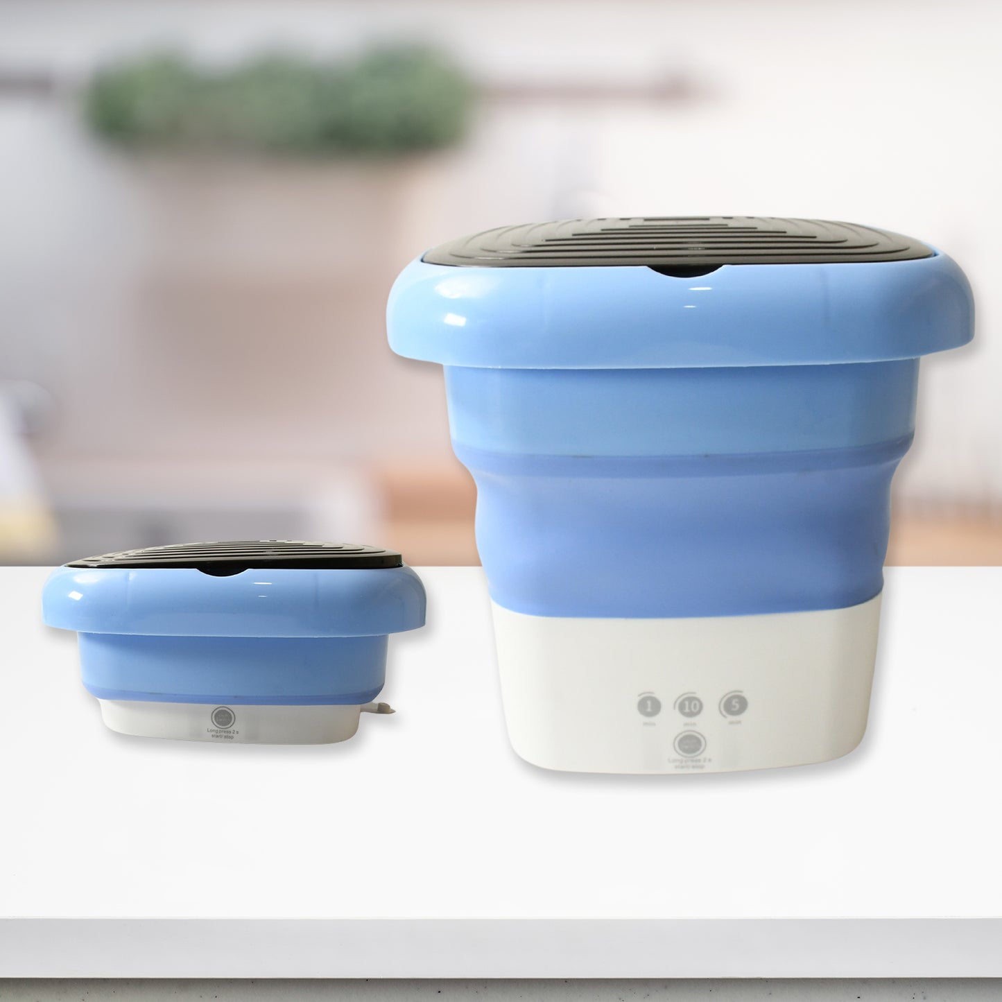 Compact Folding Washing Machine - Portable, Deep Clean for Small Garments (1 Pc) - Happy Price - Image 3