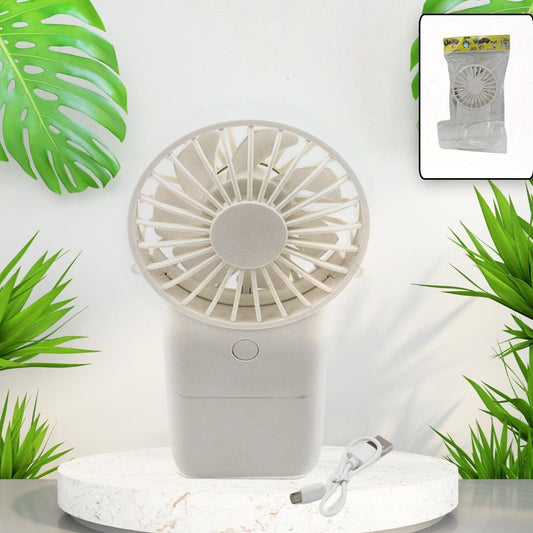 Portable Small Electric Fan Handheld Fan With 3 Modes Usb Rechargeable Mini Student Handheld Class Personal Fan (1 Pc) - Happy Price - Image 1