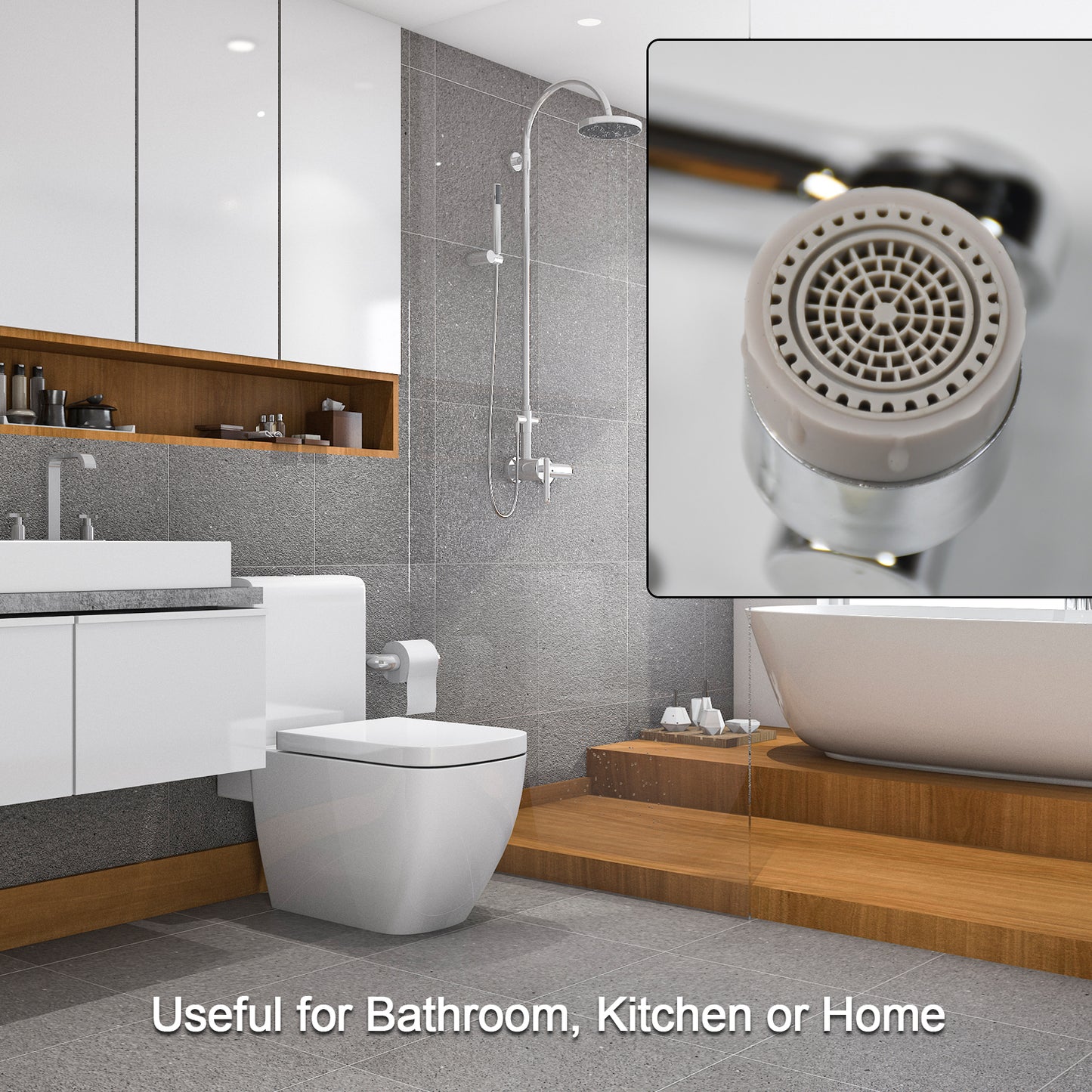 Splash Faucet Filter Faucet 1080 Rotating Faucet Sprayer Head Double O-ring Design Movable Tap Water Saving Sink Aerator Extender For Bathroom Kitchen - Happy Price - Image 7