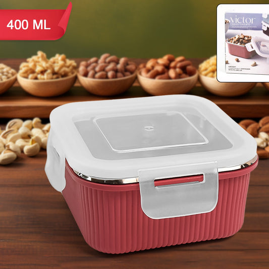 Apex Victor Square Food Storage Container (400 Ml  1 Pc) - Happy Price - Image 1