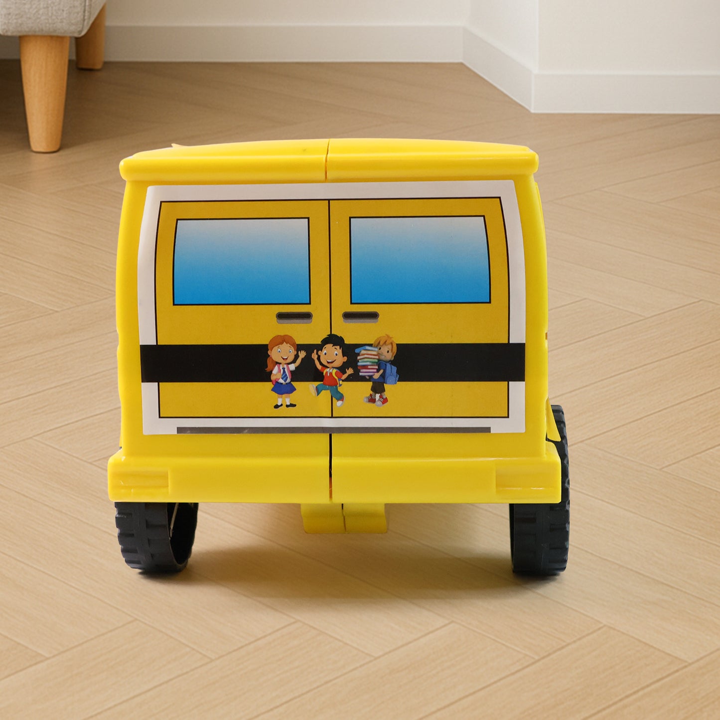 Friction-Powered School Bus Toy - Push & Go Vehicle (1 Pc) - Happy Price - Image 3