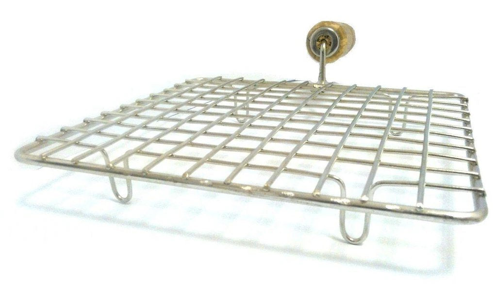 Kitchen Square Stainless Steel Roaster Papad Jali Barbecue Grill With Wooden Handle - Happy Price - Image 4