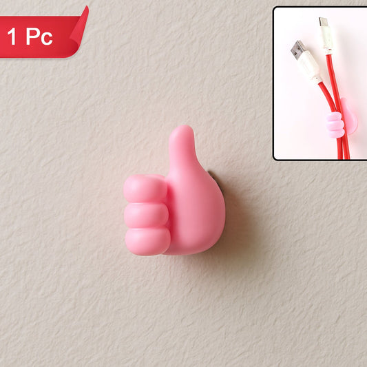 Pink Hand Shape Wall Hook for Keys & Cables - 1 Pc - Happy Price - Image 1