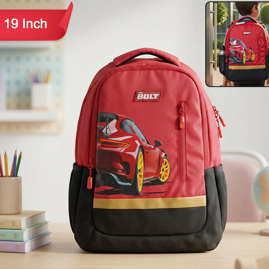 19-inch School Bag With Car Design For Kids