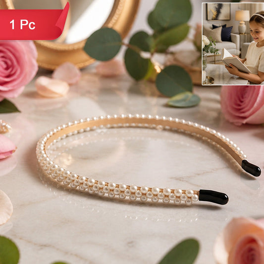 Slim Pearl Hairband Elegant Designer Headband For Women (1 Pc)