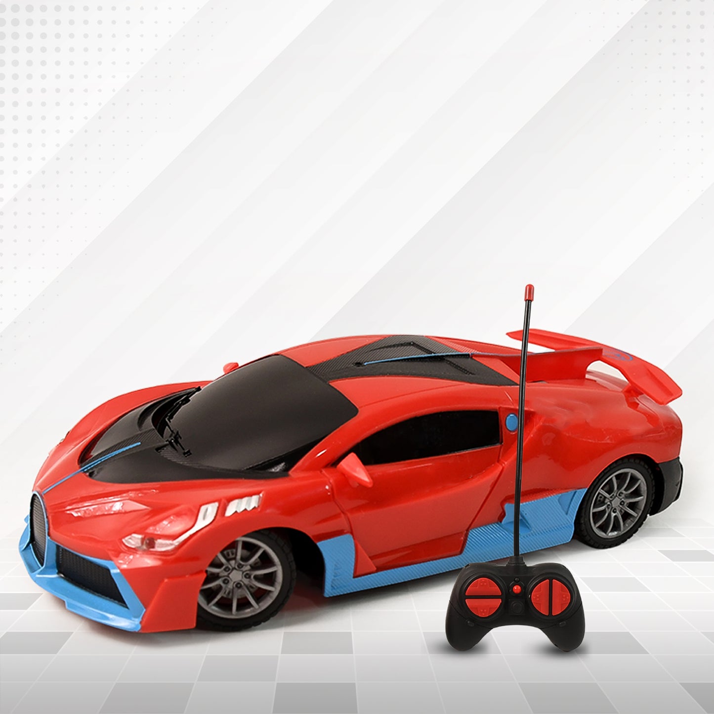 Remote Control Spray Exhaust Sports Car - USB Rechargeable RC Racer with LED Lights (1 Set) - Happy Price - Image 3